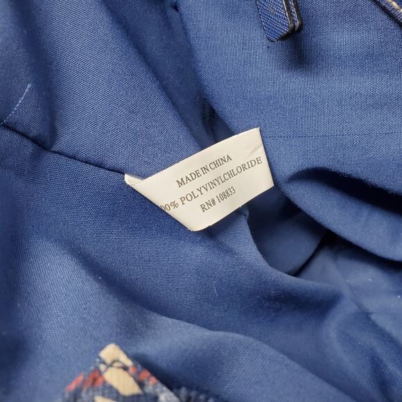 Ellen Tracy Blue patterned Bag 12"x3" - Picture 12 of 13